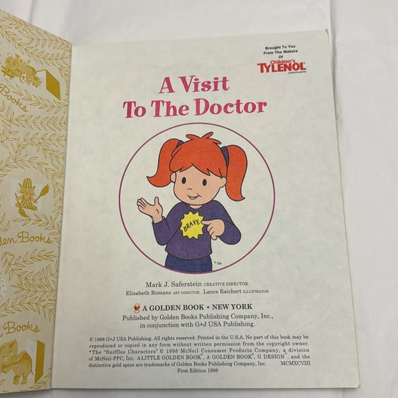 ๐2/15.00๐ A Little Golden Book , A visit to the Doctor 1st edition 1998, etc - Picture 4 of 6